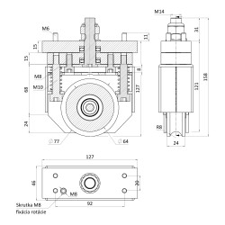 Otočné vodiace koliesko Combi Arialdo 80mm, pre U profil ø16mm Otočné vodiace koliesko Combi Arialdo 80mm, pre U profil ø16mm